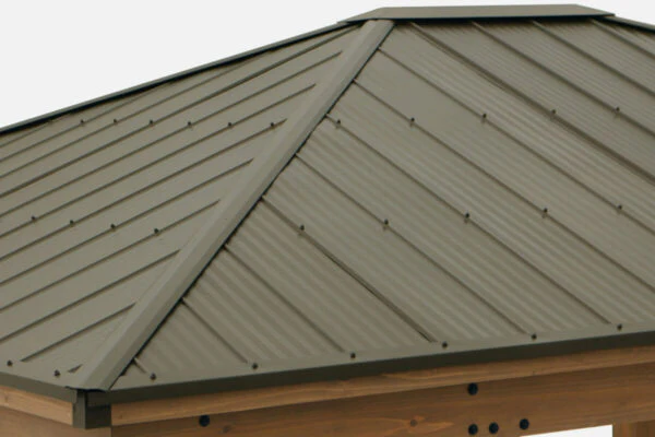 Yardistry 12ft x 14ft (3.7 x 4.3m) Cedar Gazebo with Aluminium Roof- Tiedex - Image 5