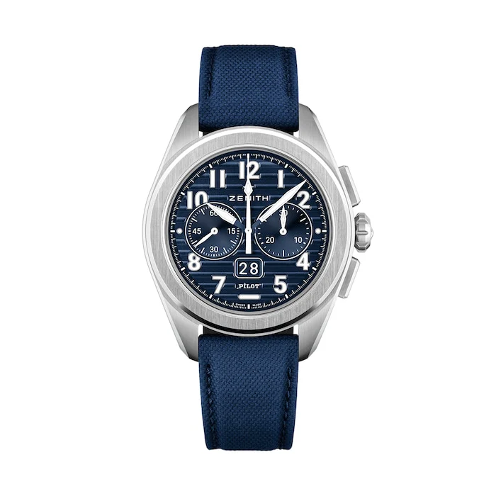 Pilot Automatic 42.5mm Mens Watch Blue 2 Straps