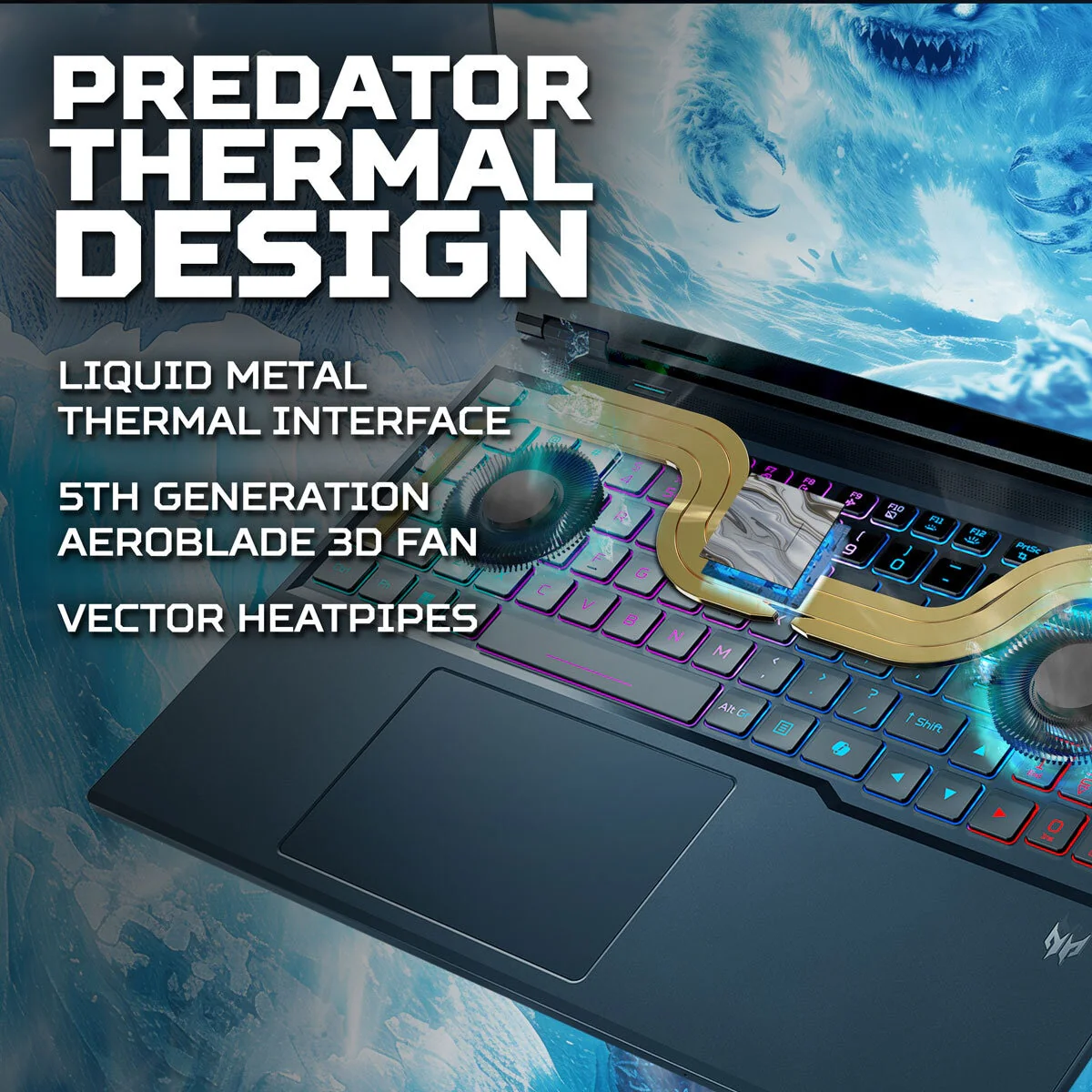 Acer Predator Helios NEO 16 AI, Intel Core Ultra 7, 16GB RAM, 1TB SSD NVIDIA GeForce RTX 5070, 16 Inch OLED Gaming Laptop, NH.QX3EK.002 - Image 5