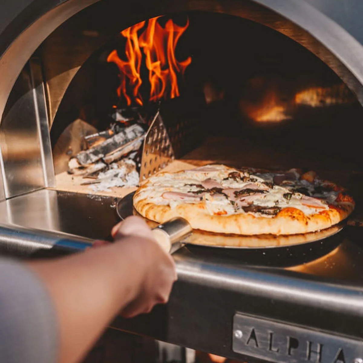 Alpha Pro Grande Fumoso Wood-Fired Pizza Oven and BBQ Grill Bundle in Antique Copper + Cover - Image 3