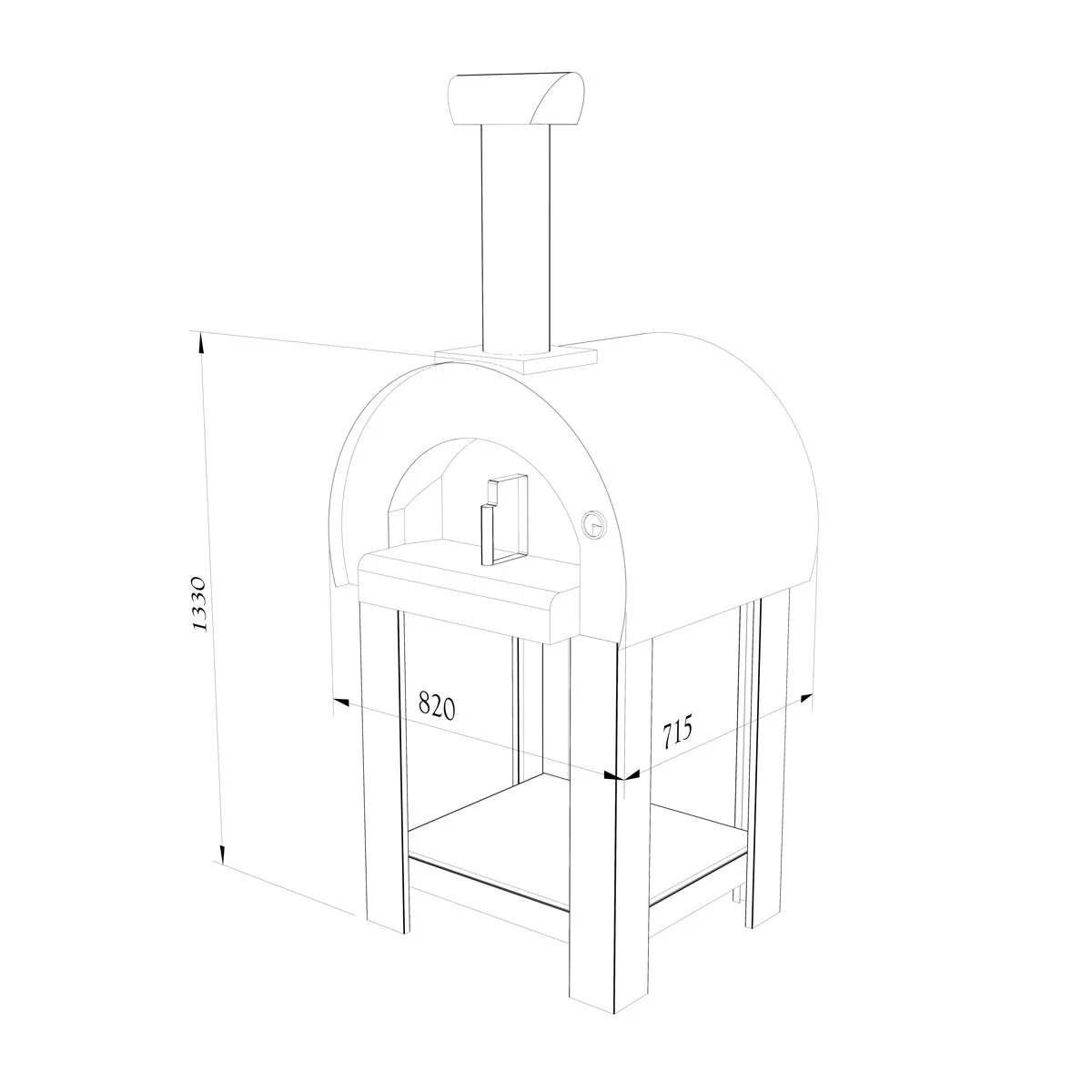 Alpha Pro Piccolo Wood-Fired Pizza Oven Bundle in Antique Copper + Cover - Image 2