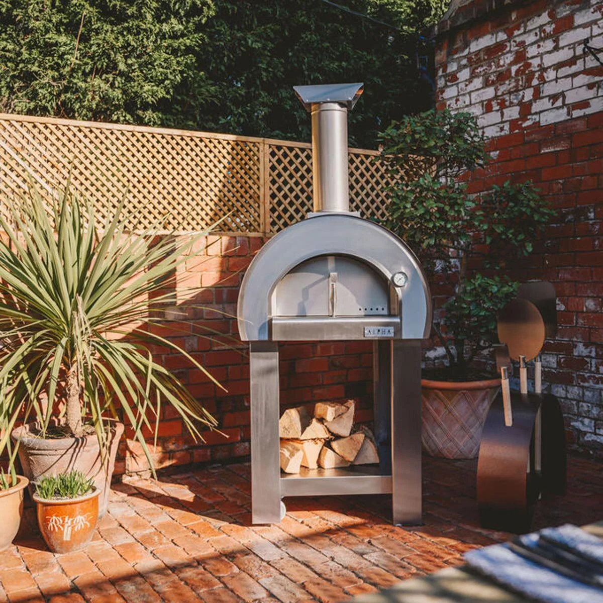 Alpha Pro Piccolo Wood-Fired Pizza Oven Bundle in Teal Blue + Cover - Image 3
