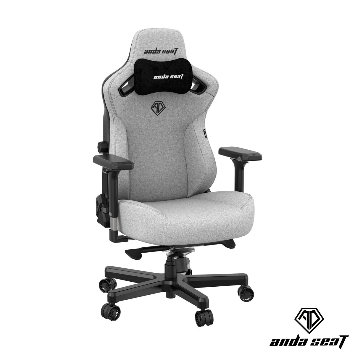 Anda seaT Kaiser Series 3 Large Fabric Gaming Chair, Grey - Image 2