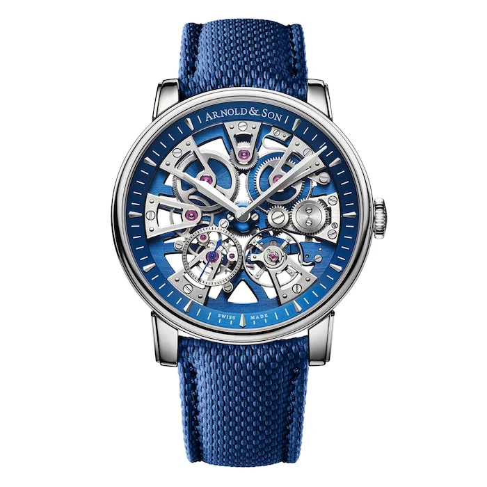 Arnold And Son Manual Wind Men’s Watch with Blue Material Dial, Stainless Steel Case, 30m Water Resistant / 1NEAS.U01A.K002S