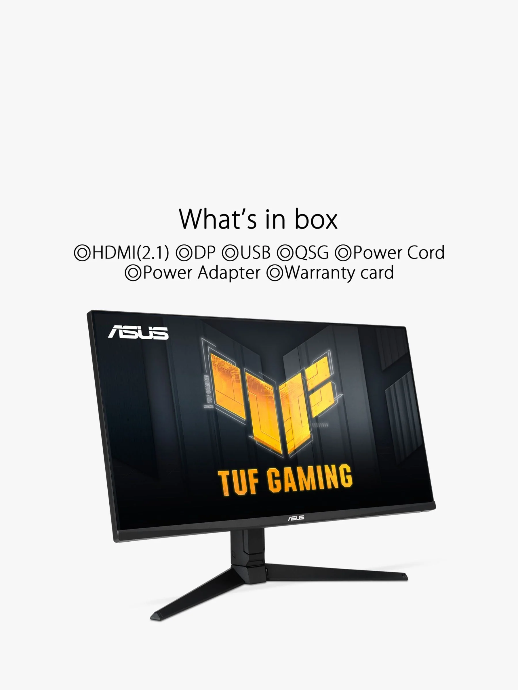 ASUS TUF 4K Ultra HD 28" Gaming Monitor 144Hz, AMD Freesync, HDMI 2.1, Adjustable Ergonomic, IPS Panel, HDR, Built-in Speakers - Image 7
