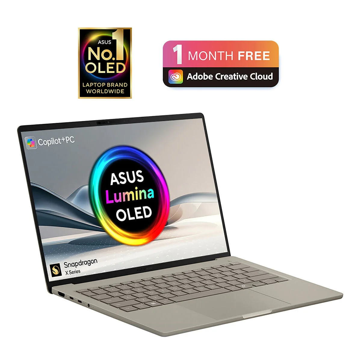 ASUS Zenbook A14 Copilot+ PC, Snapdragon X, 16GB RAM, 1TB SSD, 14 Inch OLED Laptop, UX3407QA-QD244W - Image 2