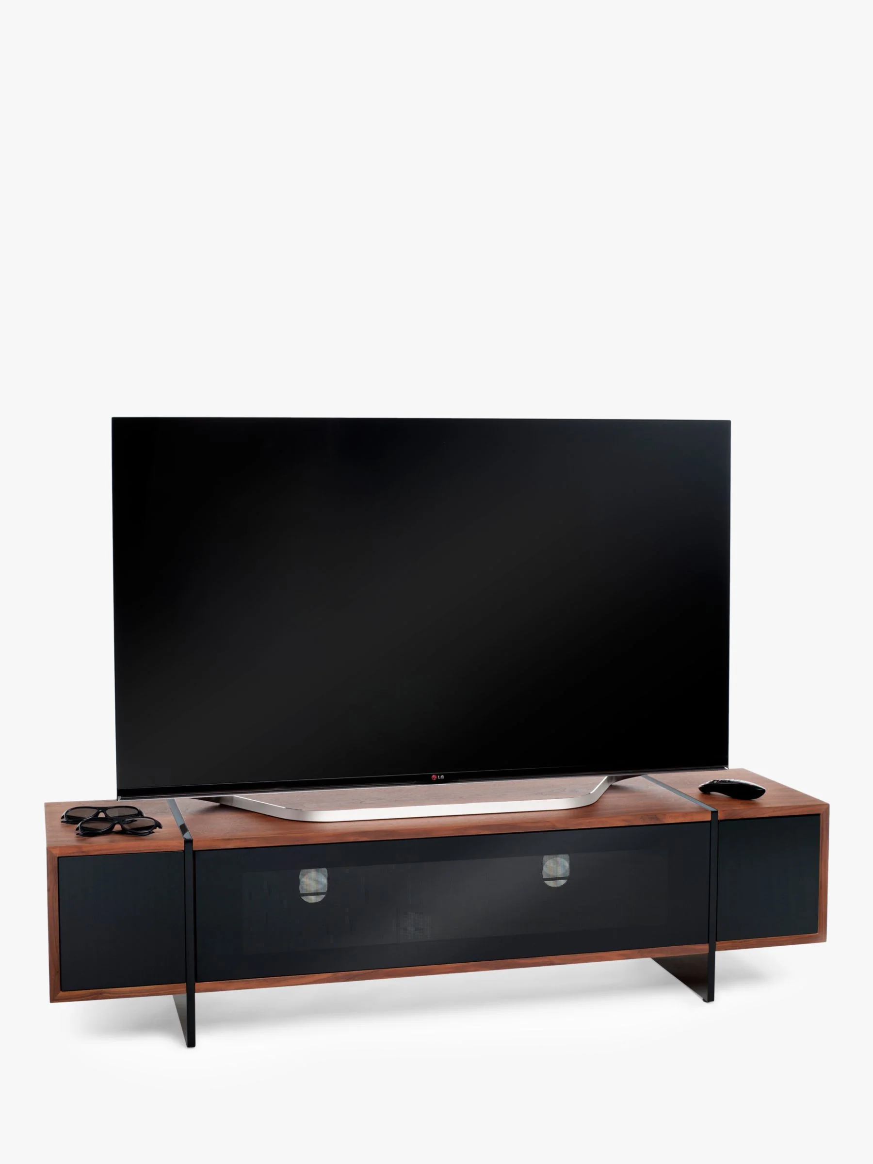 AVF Edge ED160 TV Stand for TVs up to 84", Walnut/Black - Image 2