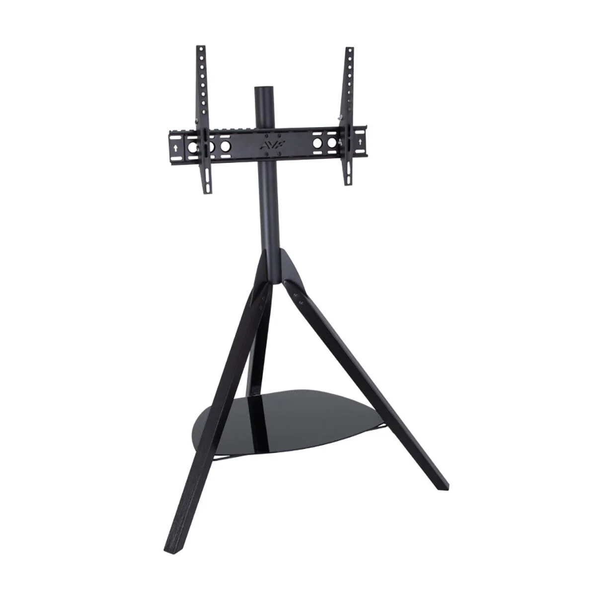 AVF Hoxton Tv Stand Tv's 65" Black 200 500 Glass Shelf Cable Management Media Steel - Image 3