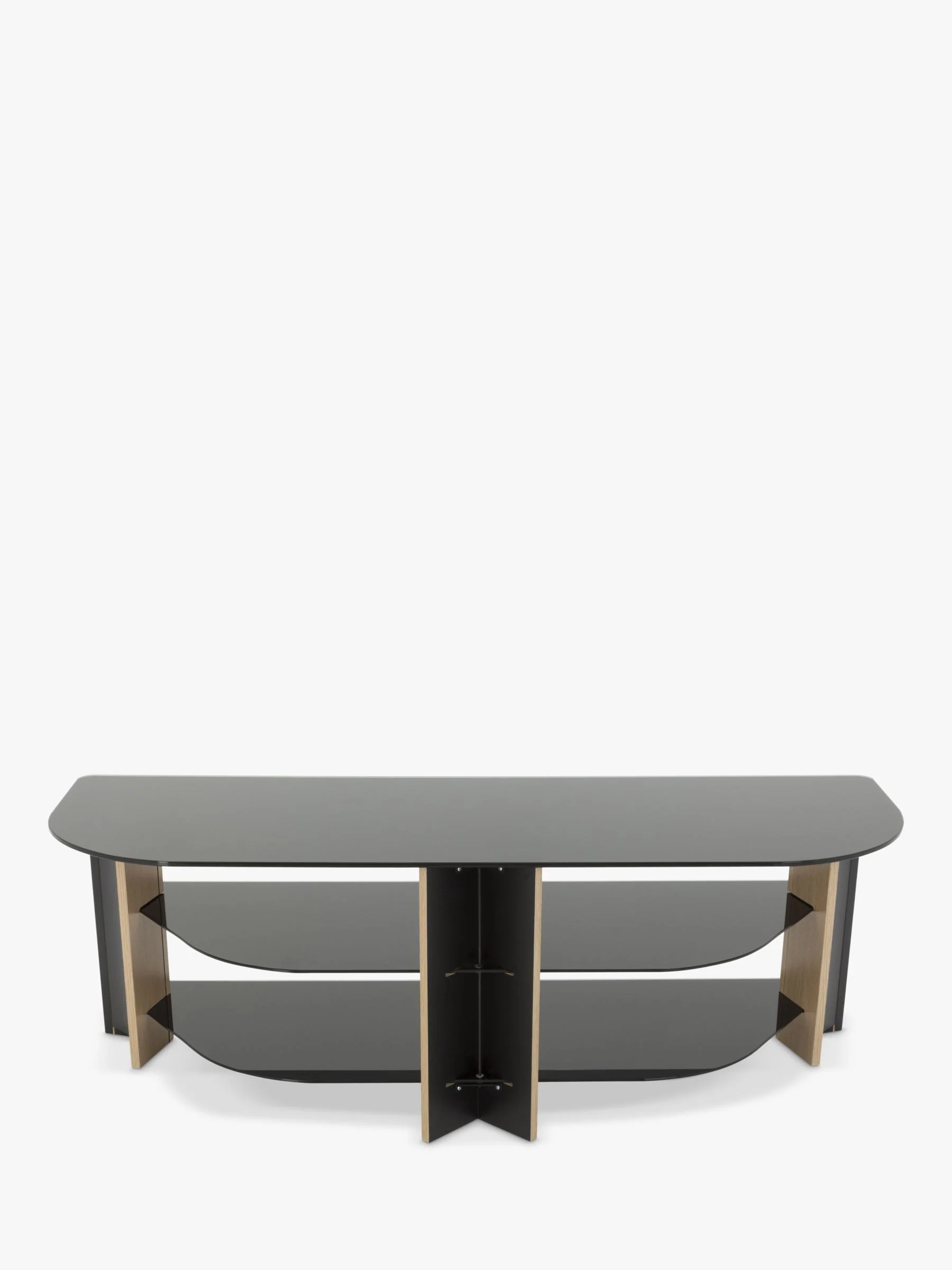 AVF Varano 1300 Corner TV Stand for TVs up to 65", Oak/Black Glass - Image 4