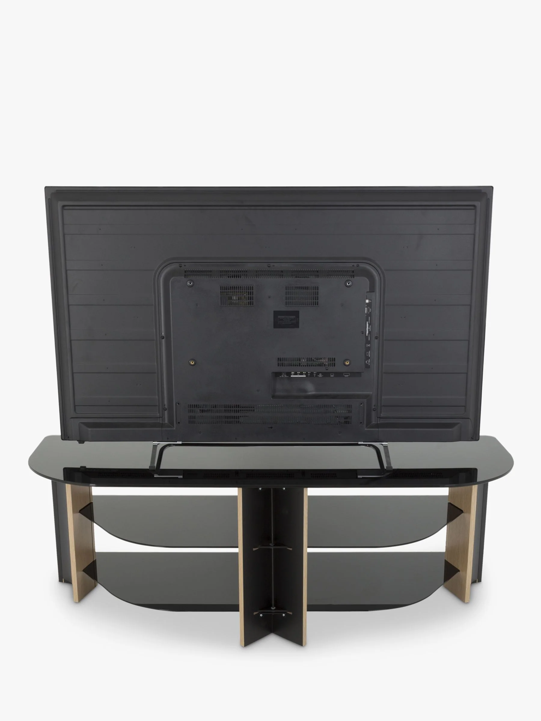 AVF Varano 1300 Corner TV Stand for TVs up to 65", Oak/Black Glass - Image 8