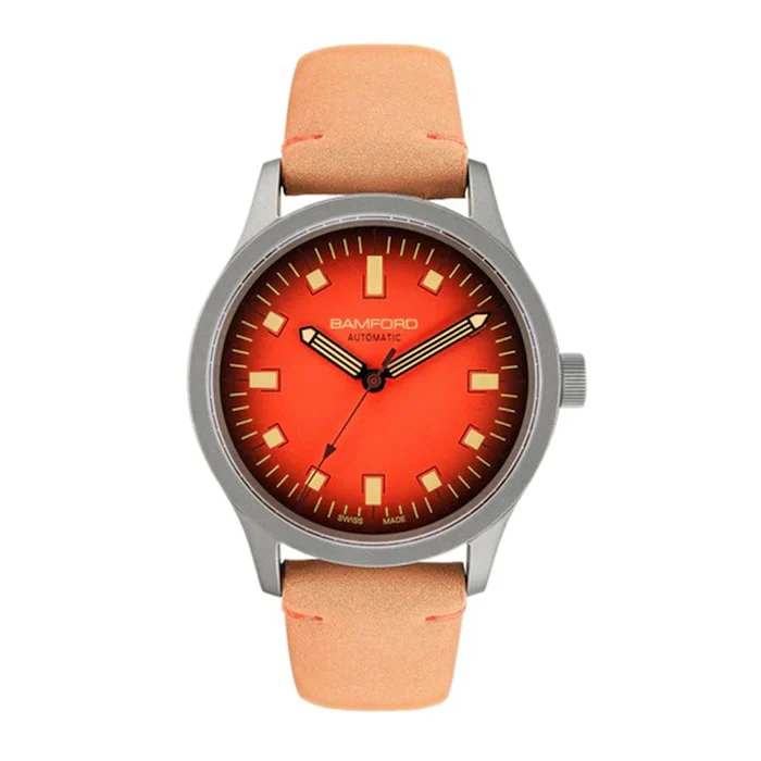 Bamford Automatic 39mm Men’s Watch with Orange Material Dial, Titanium Case, 100m Water Resistant / B80-ADV-ORG