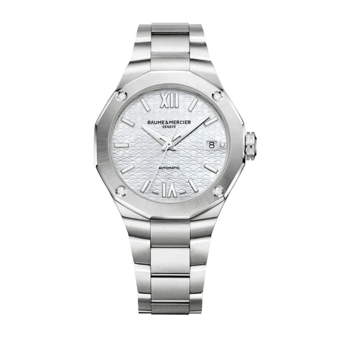 Baume & Mercier Automatic 36mm Men’s Watch with Silver Material Dial, Stainless Steel Case & Bracelet, 100m Water Resistant / M0A10663