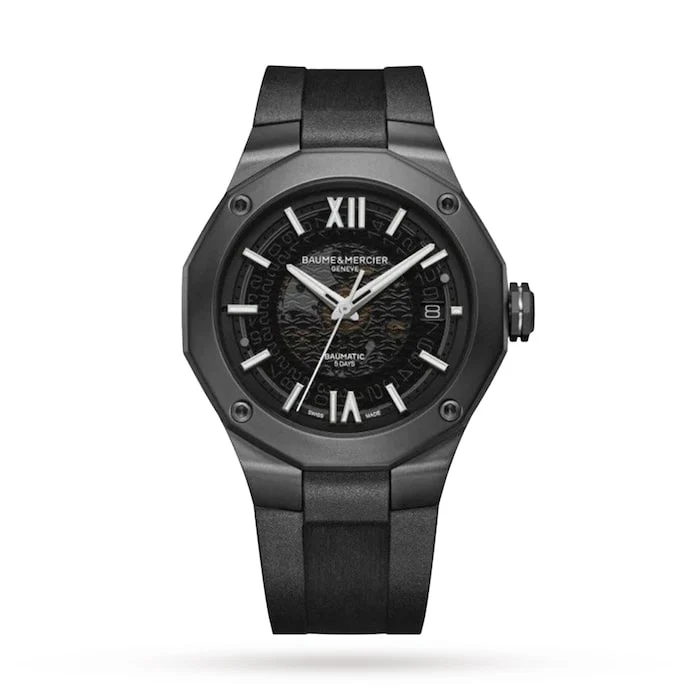 Baume & Mercier Automatic 42mm Men’s Watch with Black Material Dial, Stainless Steel Case, 50m Water Resistant / BM0A10617