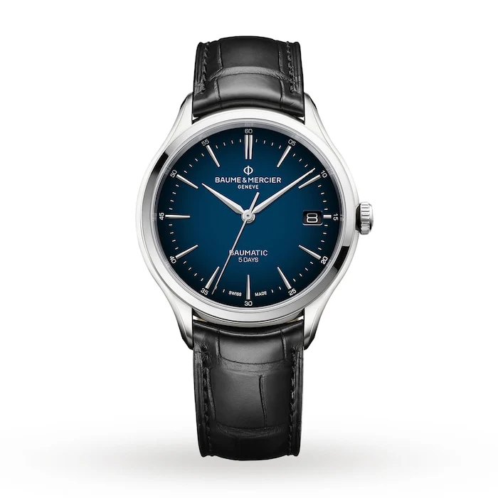 Baume & Mercier Automatic 42mm Men’s Watch with Blue Material Dial, Stainless Steel Case, 50m Water Resistant / BM0A10467