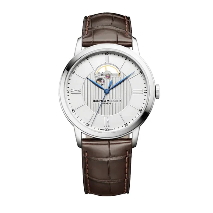 Baume & Mercier Automatic 42mm Men’s Watch with Silver Material Dial, Stainless Steel Case, 100m Water Resistant / M0A10524