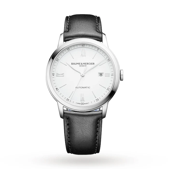 Baume & Mercier Automatic 42mm Men’s Watch with Silver Material Dial, Stainless Steel Case, 50m Water Resistant / BM0A10332