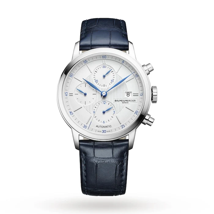 Baume & Mercier Elegance Automatic 42mm Men’s Watch with Silver Material Dial, Stainless Steel Case, 50m Water Resistant / BM0A10330