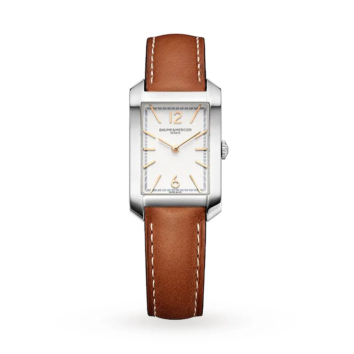 Baume & Mercier Hampton 35mm Ladies Watch Leather Luxury Watch Swiss Made High Precision Movement BM0A10472