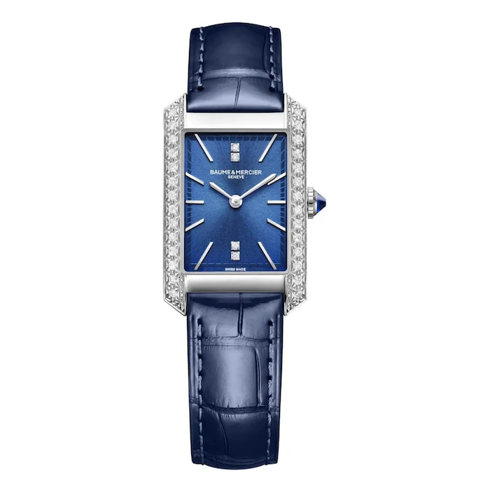 Baume & Mercier Hampton Quartz 22mm Ladies Watch Blue Luxury Watch Swiss Made High Precision Movement BM0A10709