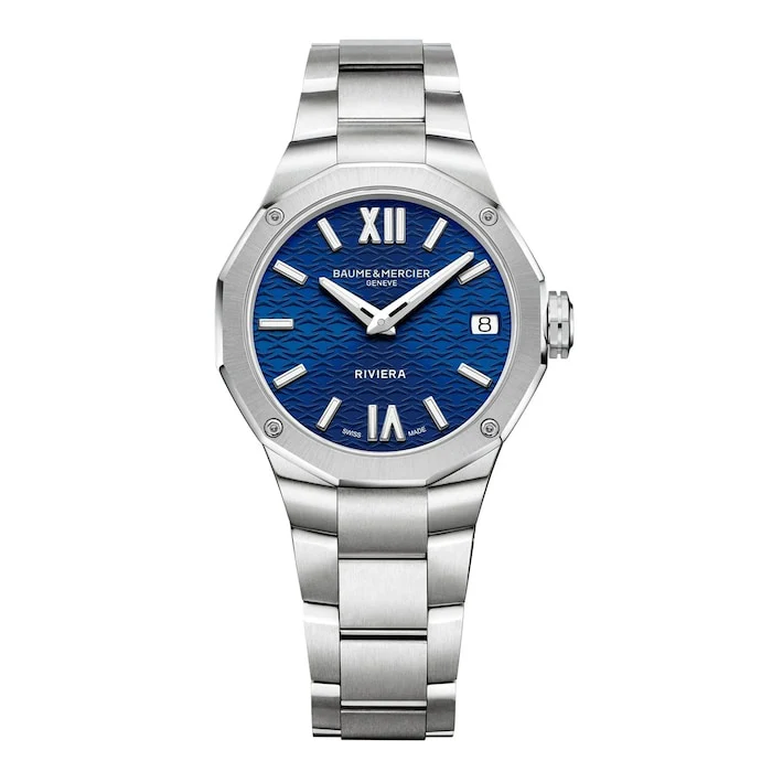 Baume & Mercier Riviera Automatic 33mm Ladies Watch Blue Luxury Watch Swiss Made Automatic Movement BM0A10727