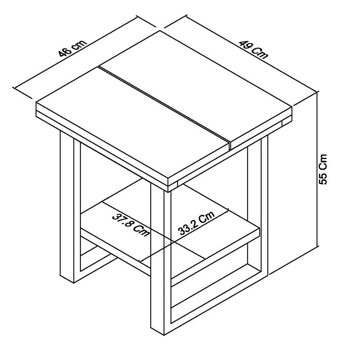 Bentley Designs Tivoli Dark Oak Side Table - Image 2