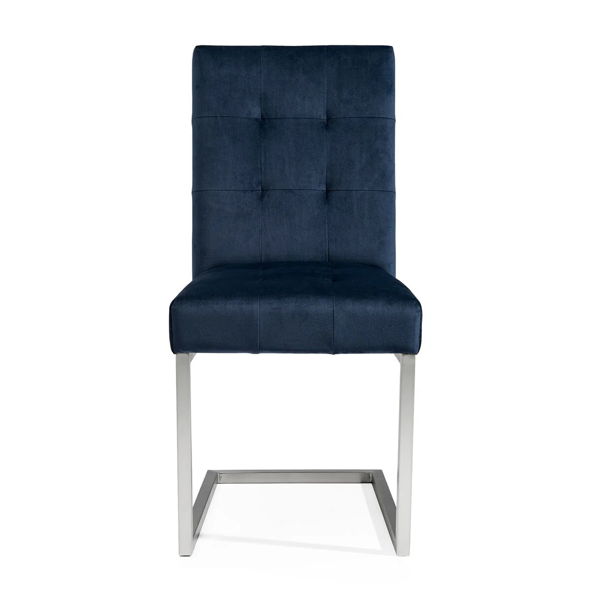 Bentley Designs Tivoli Navy Velvet Cantilever Dining Chair, 2 Pack - Image 4