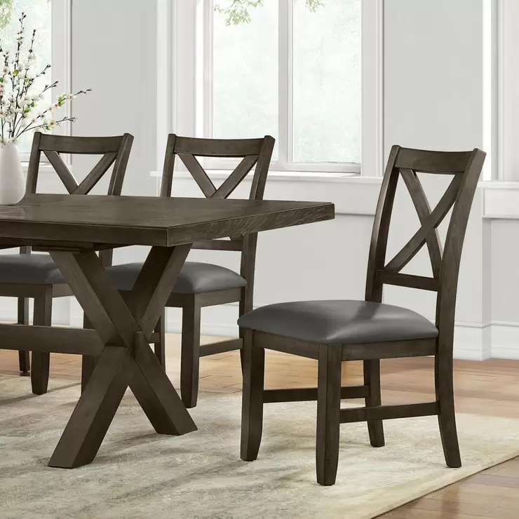 Blakely Extending Dining Table + 6 Cross Back Chairs, Seats 4-6 - Image 3
