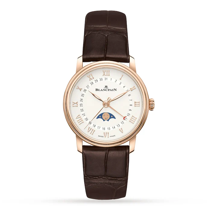 Blancpain Automatic 33mm Men’s Watch with Cream Material Dial, Gold Case, 30m Water Resistant / 6126-3642-55A