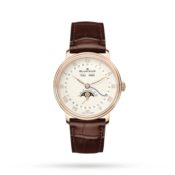 Blancpain Automatic 38mm Men’s Watch with Cream Material Dial, Gold Case, 30m Water Resistant / 6264-3642-55B