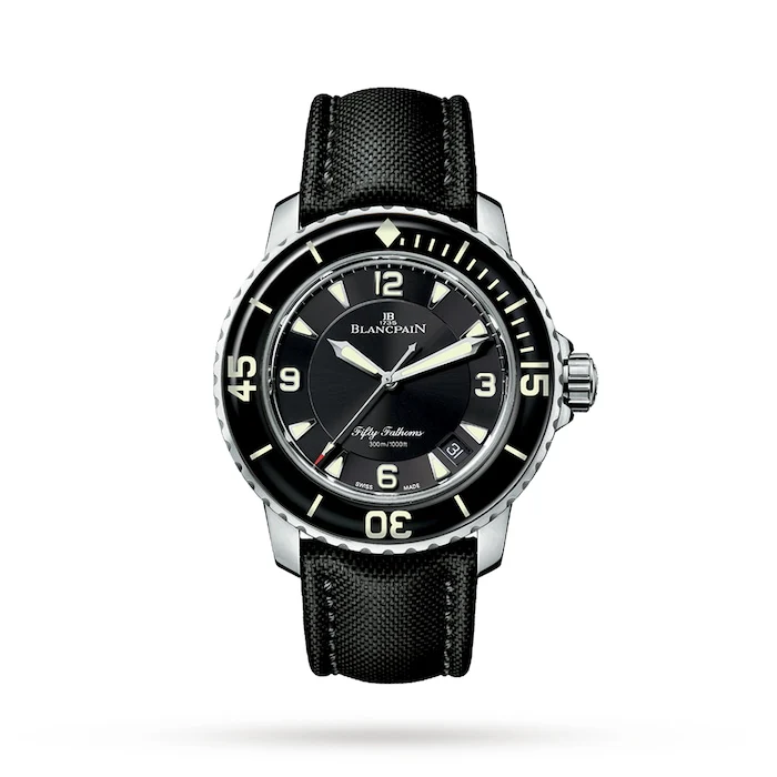 Blancpain Elegance Automatic 45mm Men’s Watch with Black Material Dial, Stainless Steel Case, 300m Water Resistant / 5015-1130-52B