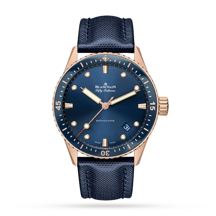 Blancpain Heritage Automatic 43mm Men’s Watch with Blue Material Dial, Ceramic Case, 300m Water Resistant / 5000-36S40-O52A