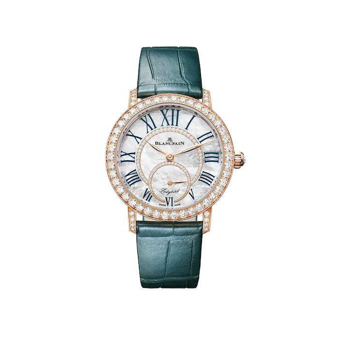 Blancpain Ladybird Colours 34.9mm 18ct Red Gold Ladies Watch Peacock Green Luxury Watch 3661 2954 55A