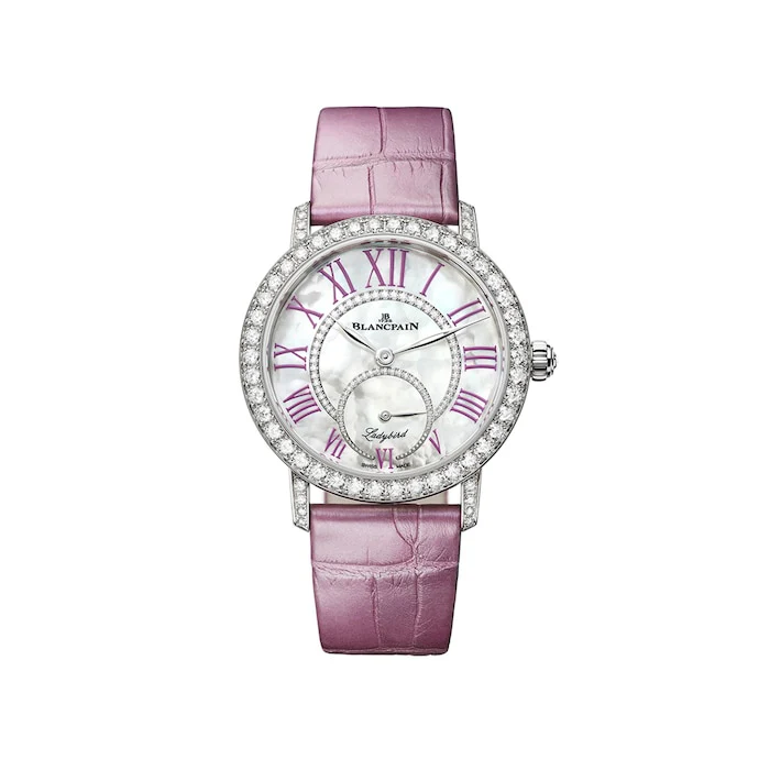 Blancpain Ladybird Colours 34.9mm 18ct White Gold Ladies Watch Lilac Luxury Watch Swiss Made  3661 1954 55A