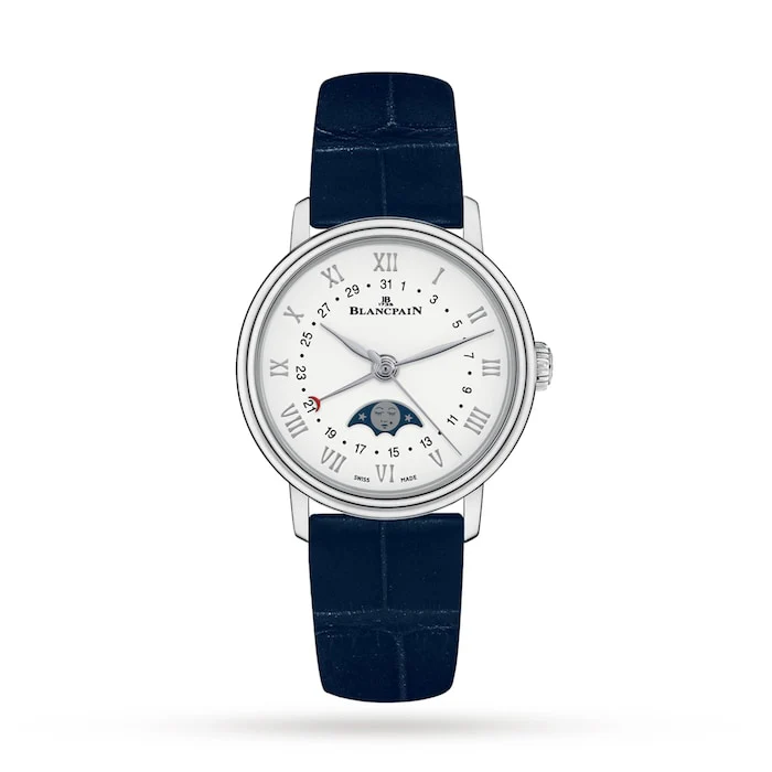 Blancpain Villeret Quantieme Phases De Lune 29mm Ladies Watch White Luxury Watch Swiss Made 6106-1127-55A