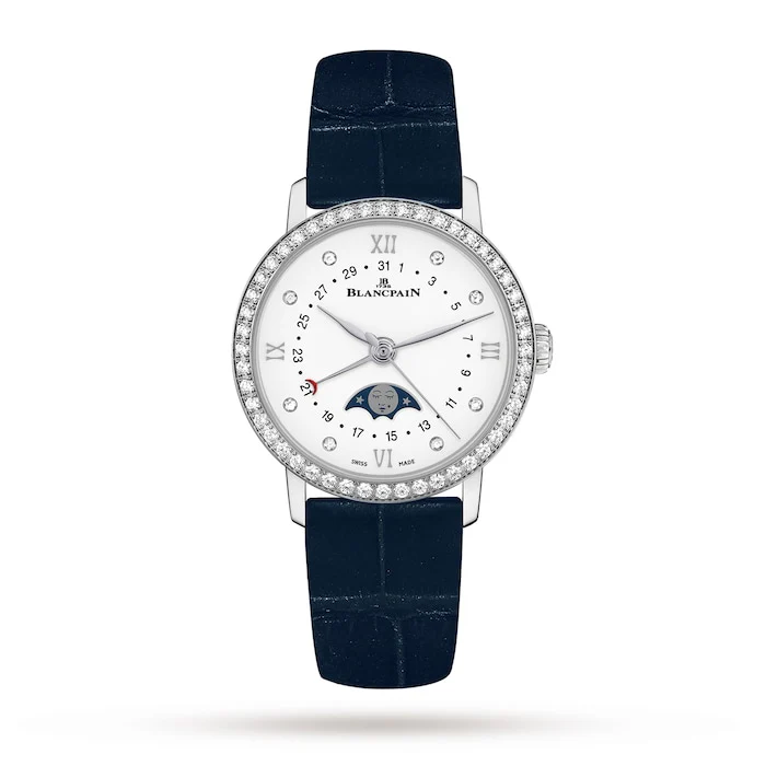 Blancpain Villeret Quantieme Phases De Lune 29mm Ladies Watch White Luxury Watch Swiss Made 6106-4628-55A