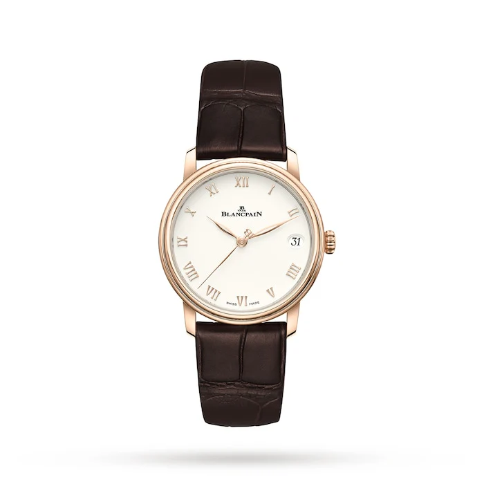 Blancpain Villeret Ultra Slim 33mm Ladies Watch Cream Luxury Watch Swiss Made High Precision Movement 6127-3642-55A
