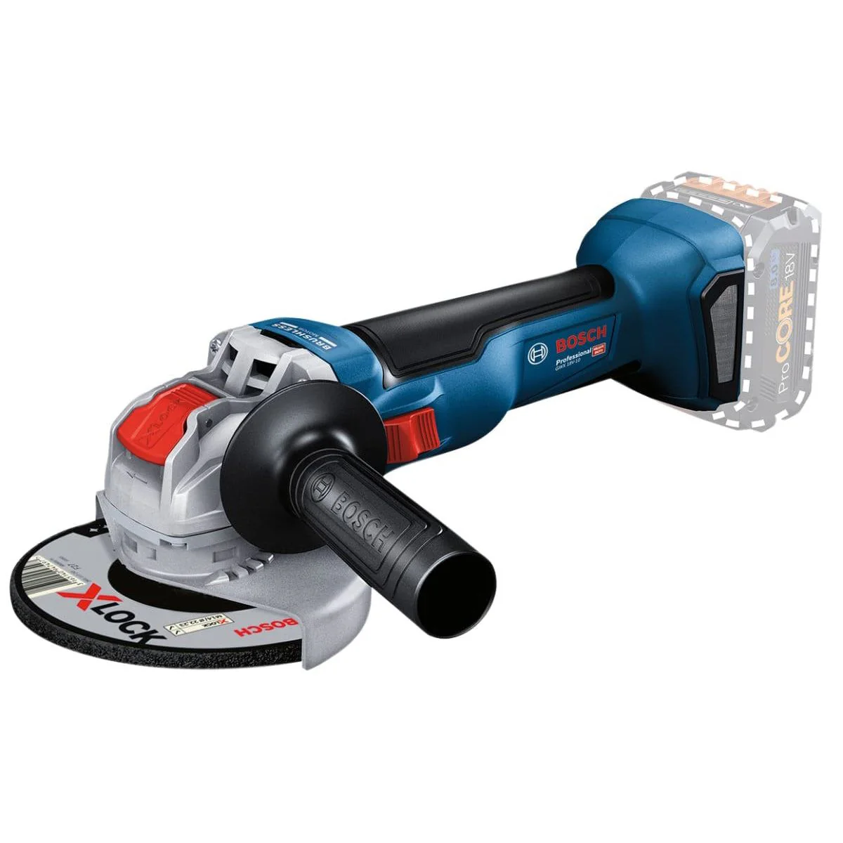 Bosch GWX 18V-10 Professional 125mm Angle Grinder Body Only X-LOCK & User Protection System 06017B0100