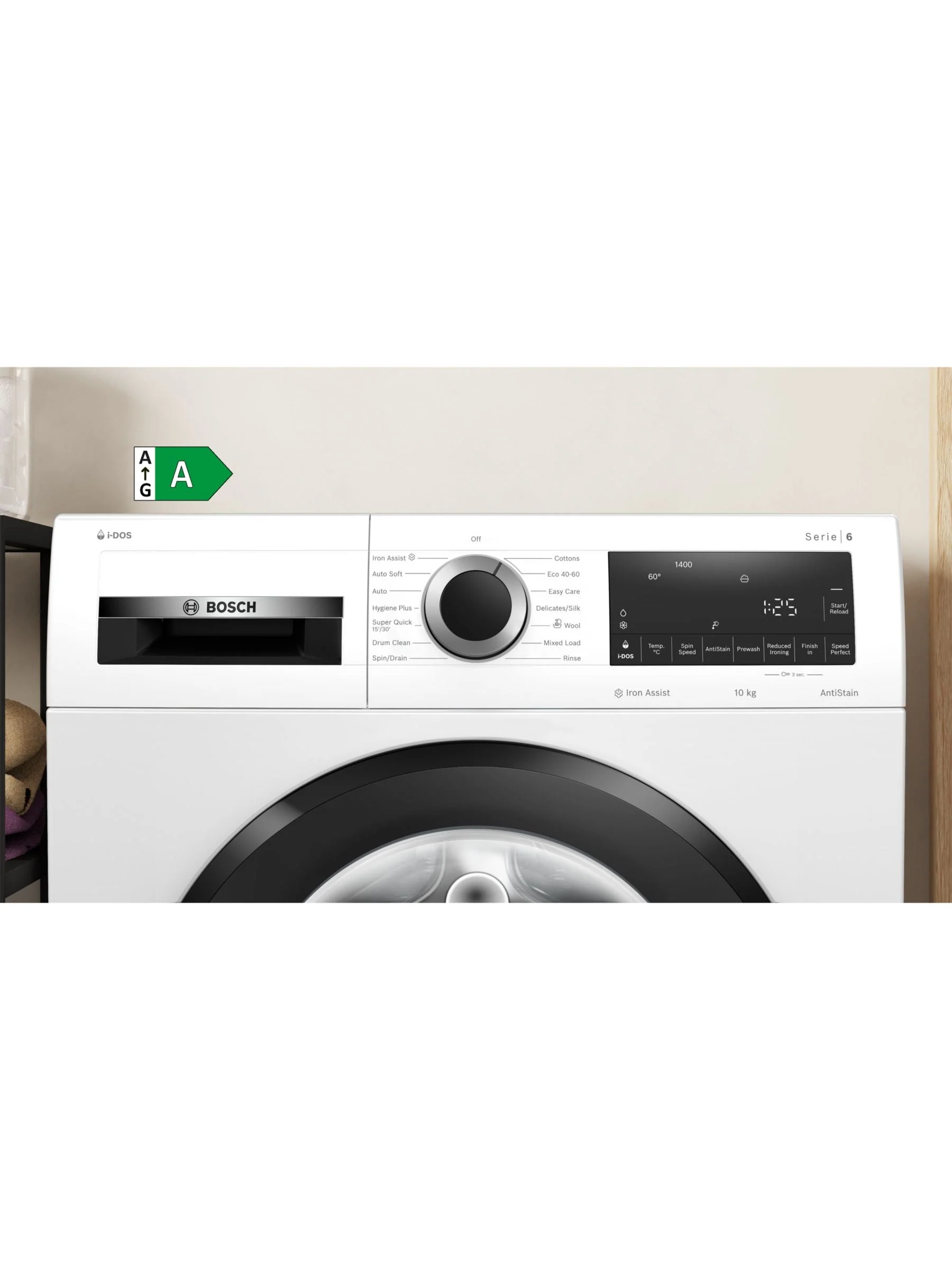 Bosch Series 6 WGG254F0GB Freestanding Washing Machine, 10kg Load, 1400rpm Spin, White - Image 3