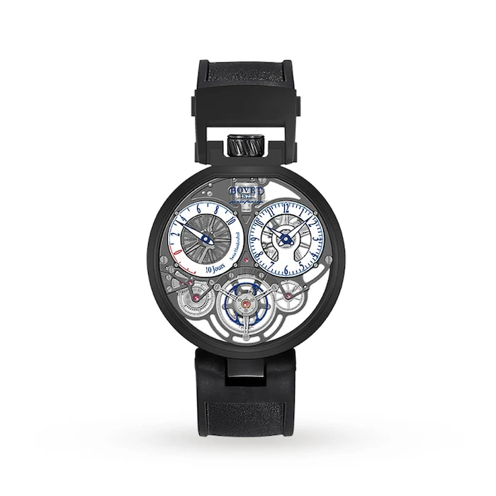 Bovet Manual Wind 44mm Men’s Watch with White Material Dial, Titanium Case, 30m Water Resistant / TPINS003-51