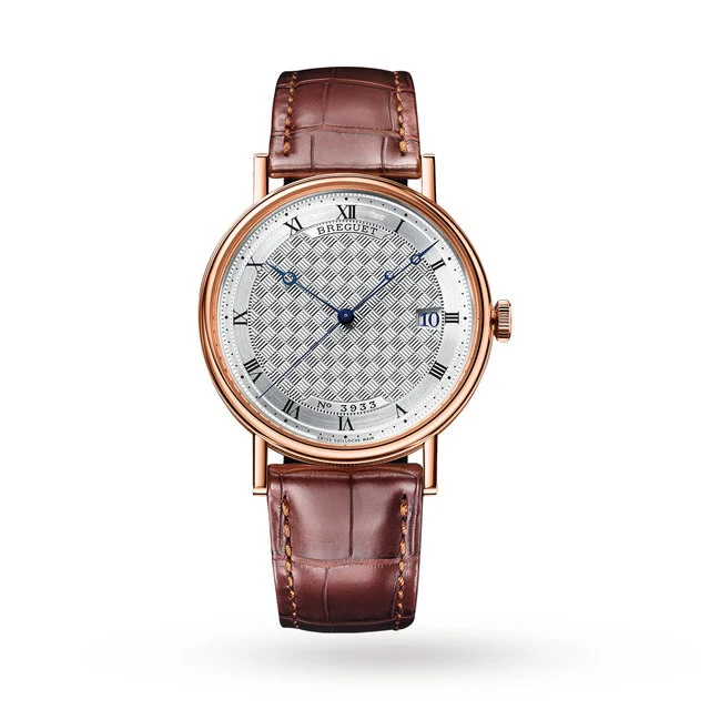 Breguet Automatic 38mm Men’s Watch with Silver Material Dial, Gold Case, 30m Water Resistant / 5177BR/12/9V6
