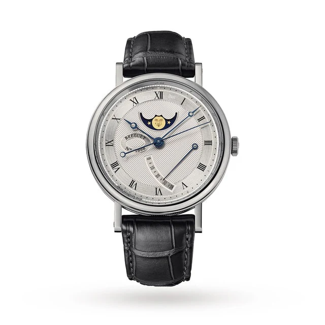 Breguet Automatic 39mm Men’s Watch with Silver Material Dial, Gold Case, 30m Water Resistant / 7787BB/12/9V6