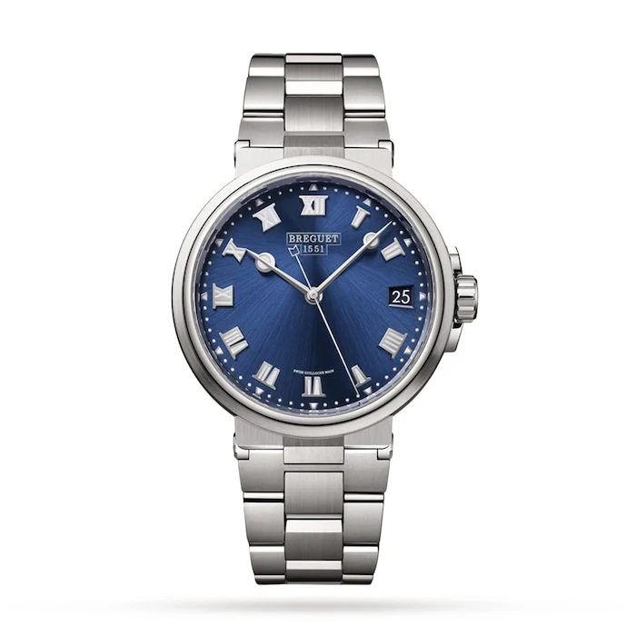 Breguet Automatic 40mm Men’s Watch with Blue Material Dial, Titanium Case, 100m Water Resistant / 5517TI/Y1/TZ0