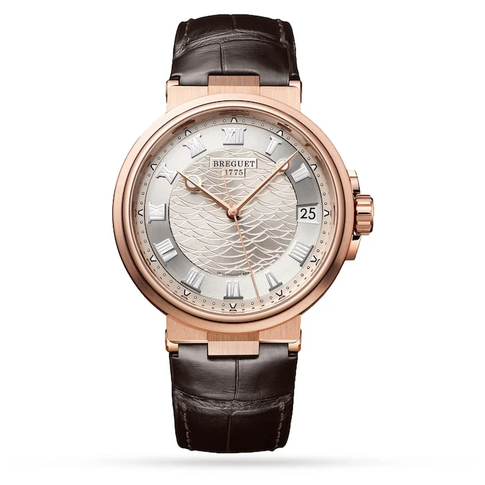 Breguet Automatic 40mm Men’s Watch with Grey Material Dial, Gold Case, 100m Water Resistant / 5517BR/12/9ZU