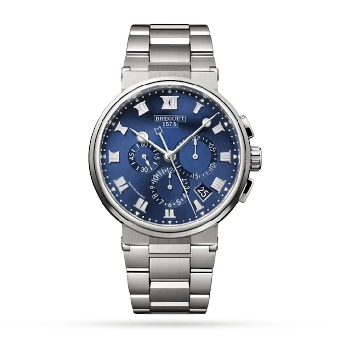 Breguet Automatic Men’s Watch with Blue Material Dial, Titanium Case, 100m Water Resistant / 5527TI/Y1/TW0