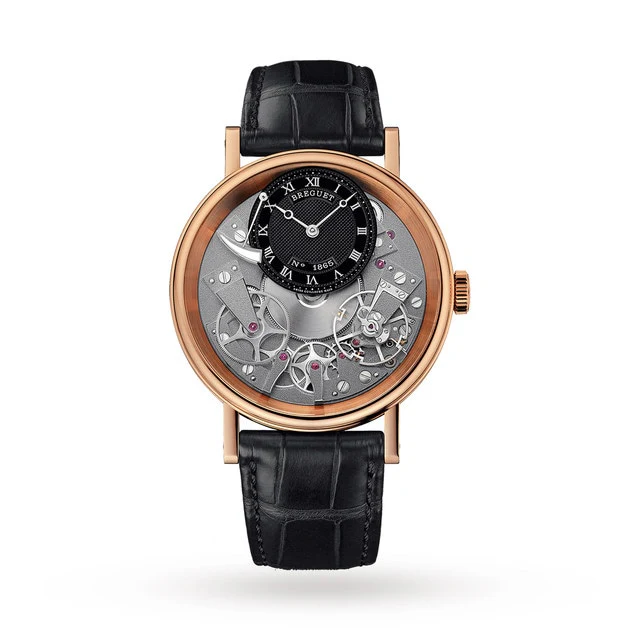 Breguet Heritage 40mm Men’s Watch with Black Material Dial, Gold Case, 30m Water Resistant / 7057BR/G9/9W6