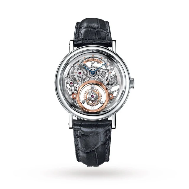 Breguet Manual Wind 40mm Men’s Watch with Skeleton Material Dial, Platinum Case, 30m Water Resistant / 5335PT/42/9W6