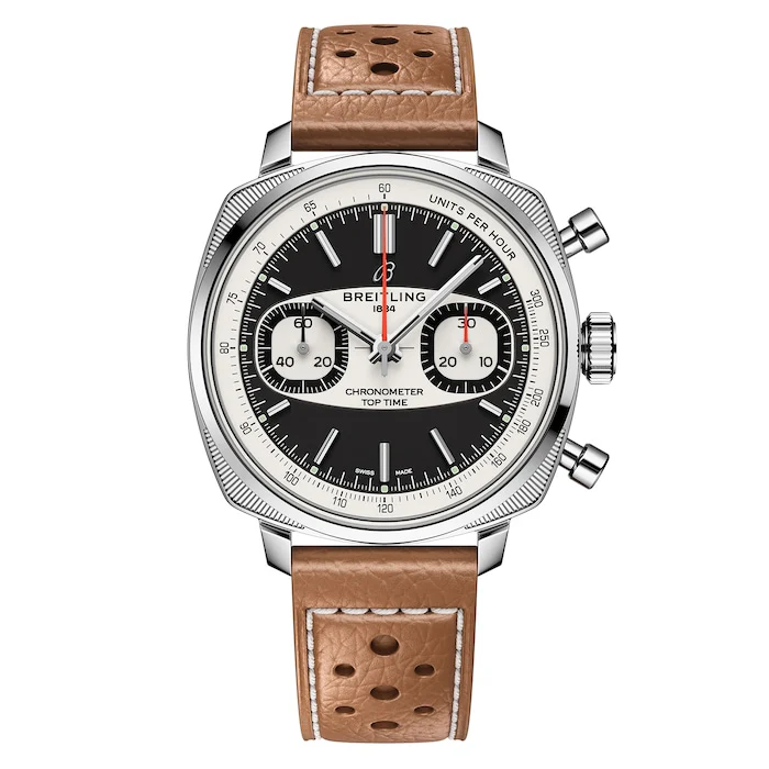 Breitling Automatic 38mm Men’s Watch with Black Material Dial, Stainless Steel Case, 100m Water Resistant / AB01771A1B1X1