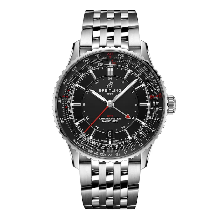 Breitling Automatic 41mm Men’s Watch with Black Material Dial, Stainless Steel Case & Bracelet, 30m Water Resistant / A32310251B1A1