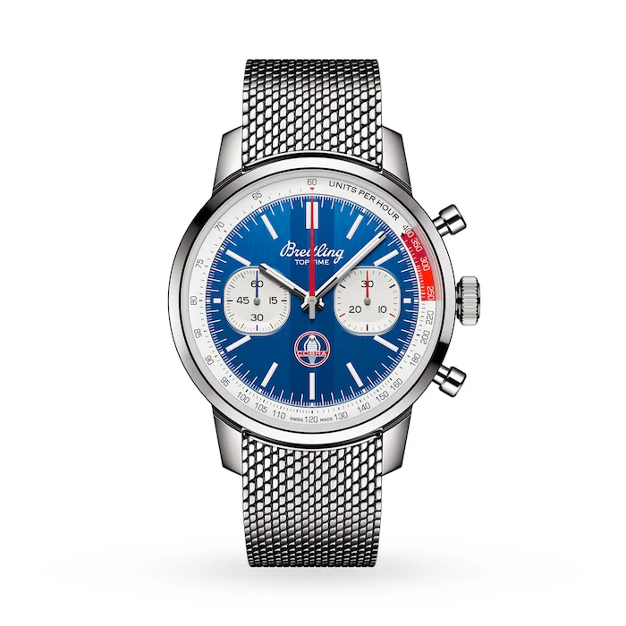 Breitling Automatic 41mm Men’s Watch with Blue Material Dial, Stainless Steel Case, 100m Water Resistant / AB01763A1C1A1