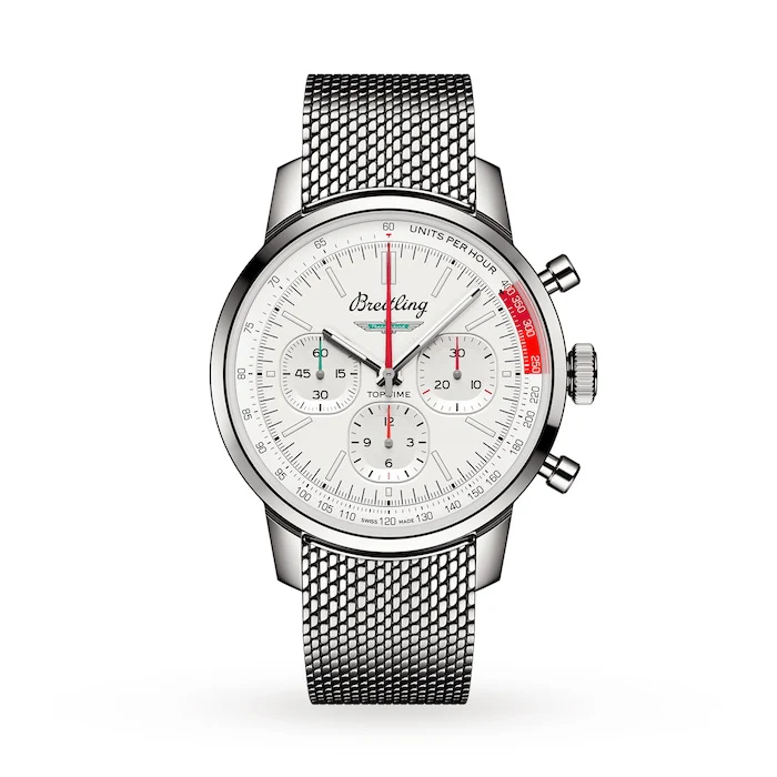 Breitling Automatic 41mm Men’s Watch with White Material Dial, Stainless Steel Case, 100m Water Resistant / AB01766A1A1A1